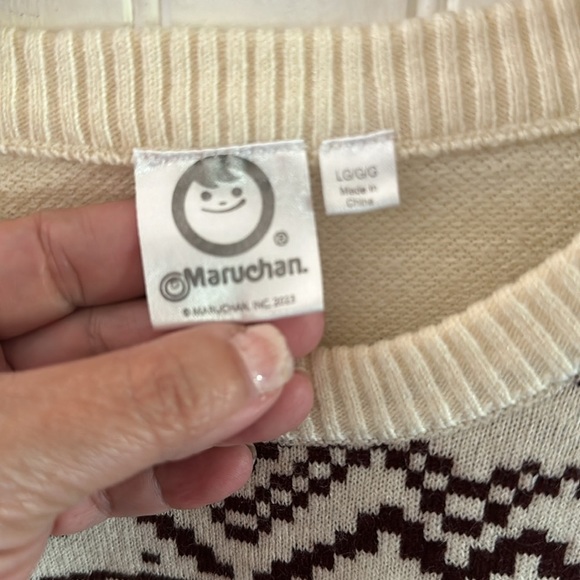 Maruchan Graphic Long Sleeve Sweater Like New sz Large - Picture 9 of 9